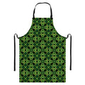 Irish Celtic Symbol Pattern Print Bib Apron With Pocket