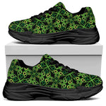 Irish Celtic Symbol Pattern Print Black Chunky Shoes