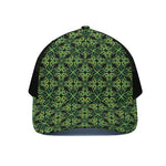 Irish Celtic Symbol Pattern Print Black Mesh Trucker Cap