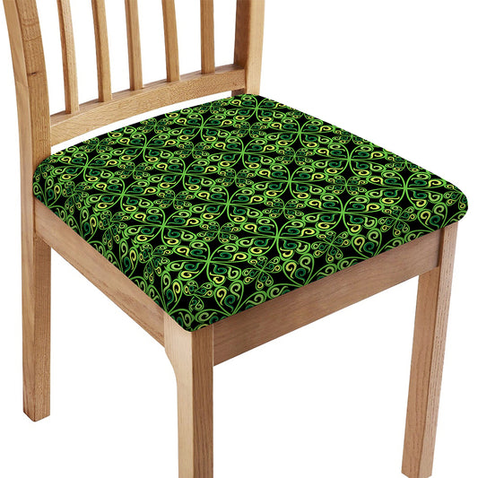 Irish Celtic Symbol Pattern Print Chair Cushion Cover