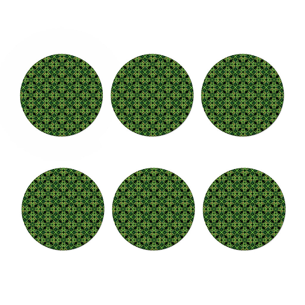 Irish Celtic Symbol Pattern Print Coaster Set