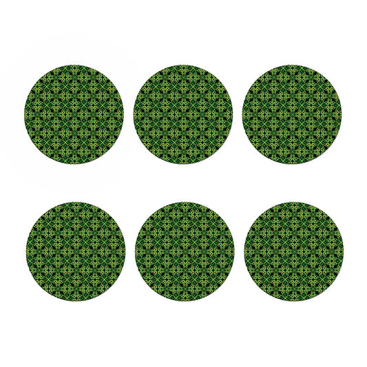 Irish Celtic Symbol Pattern Print Coaster Set