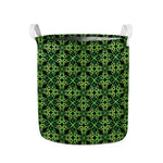 Irish Celtic Symbol Pattern Print Collapsible Laundry Basket