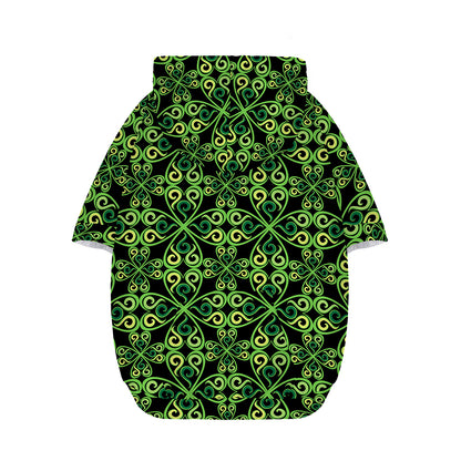 Irish Celtic Symbol Pattern Print Dog Zip Up Hoodie