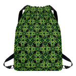 Irish Celtic Symbol Pattern Print Drawstring Backpack