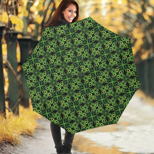 Irish Celtic Symbol Pattern Print Foldable Umbrella
