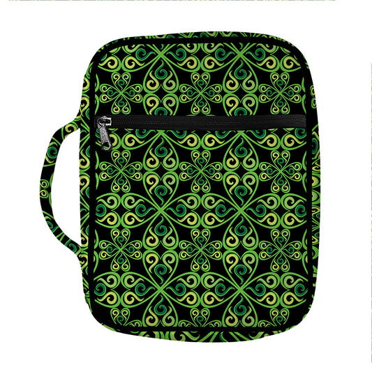Irish Celtic Symbol Pattern Print Front Pocket Bible Bag