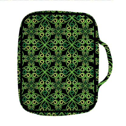 Irish Celtic Symbol Pattern Print Front Pocket Bible Bag