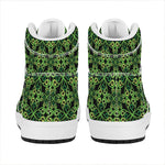 Irish Celtic Symbol Pattern Print High Top Leather Sneakers