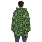 Irish Celtic Symbol Pattern Print Hoodie Blanket