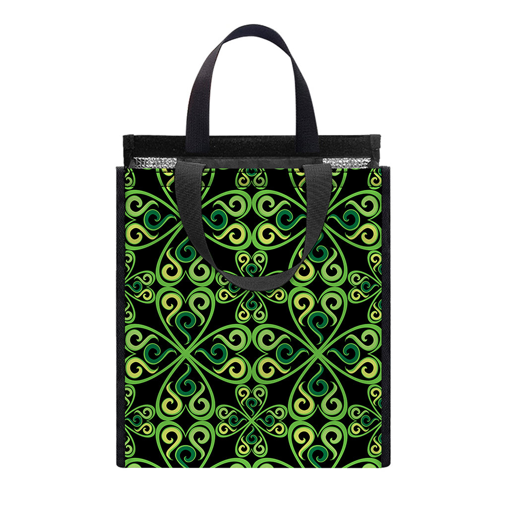Irish Celtic Symbol Pattern Print Insulated Lunch Tote