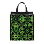 Irish Celtic Symbol Pattern Print Insulated Lunch Tote