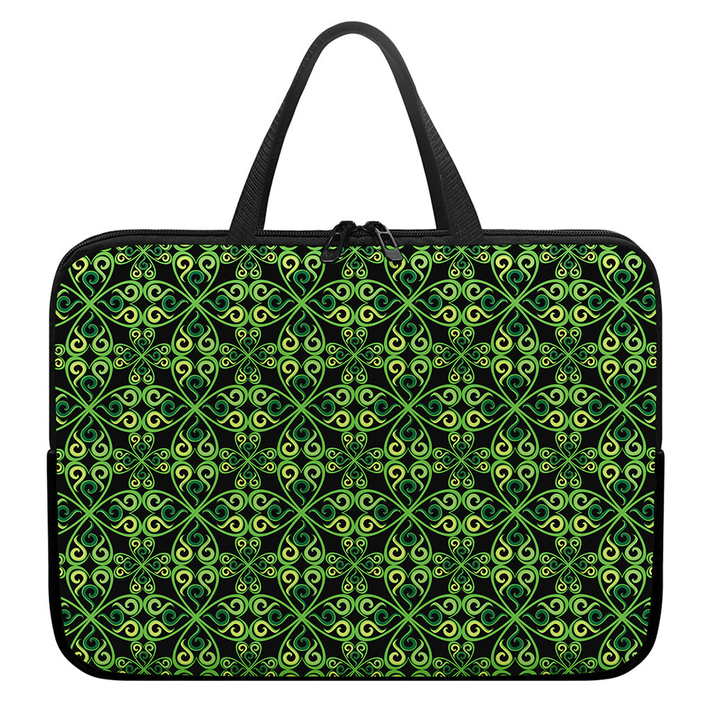 Irish Celtic Symbol Pattern Print Laptop Sleeve With Handle