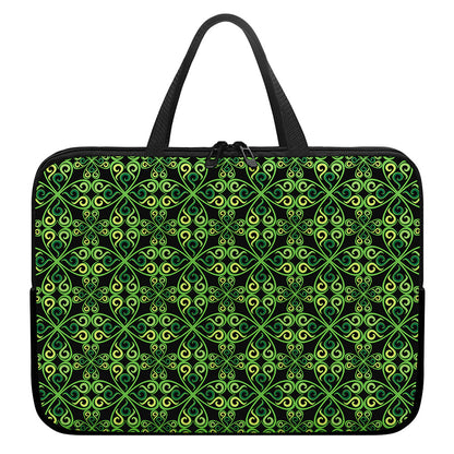 Irish Celtic Symbol Pattern Print Laptop Sleeve With Handle