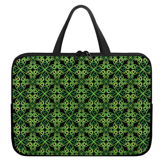 Irish Celtic Symbol Pattern Print Laptop Sleeve With Handle