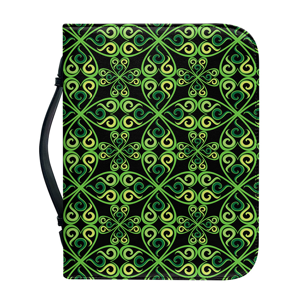 Irish Celtic Symbol Pattern Print Leather Bible Cover