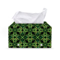 Irish Celtic Symbol Pattern Print Leather Tissue Box Cover
