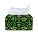 Irish Celtic Symbol Pattern Print Leather Tissue Box Cover