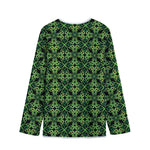 Irish Celtic Symbol Pattern Print Long Sleeve Short Coat