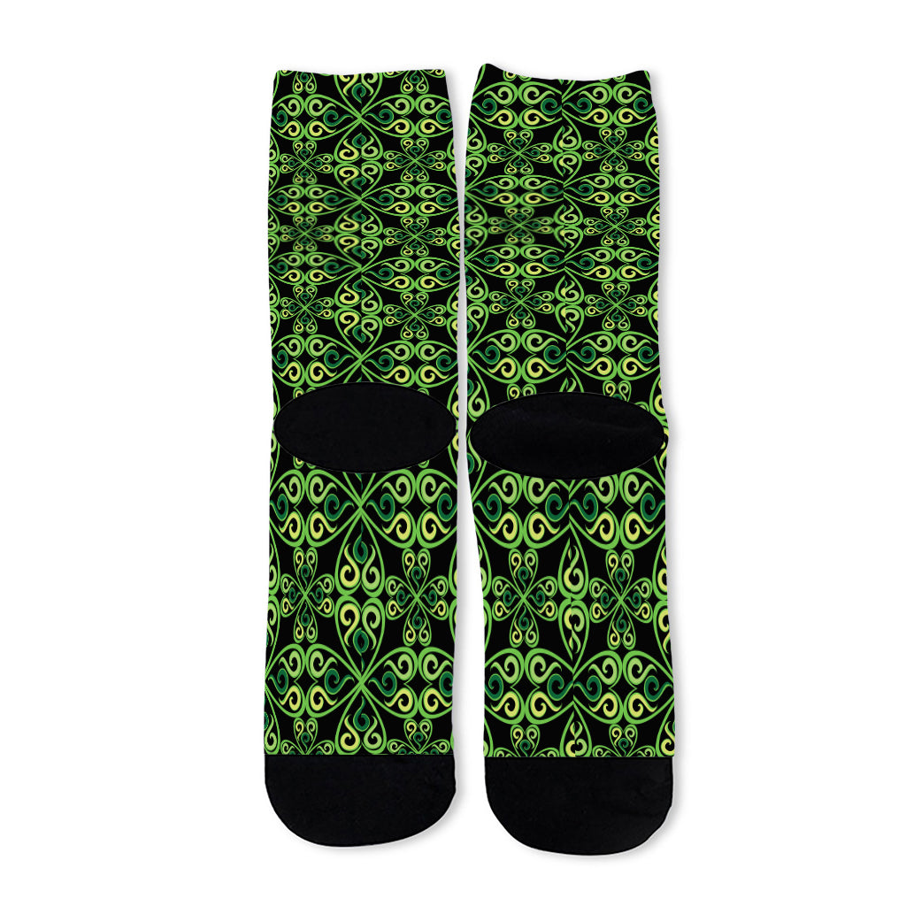 Irish Celtic Symbol Pattern Print Long Socks