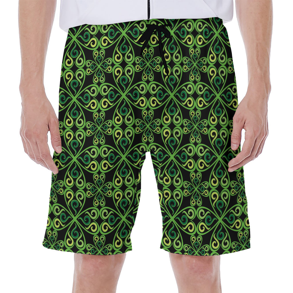 Irish Celtic Symbol Pattern Print Men's Beach Shorts