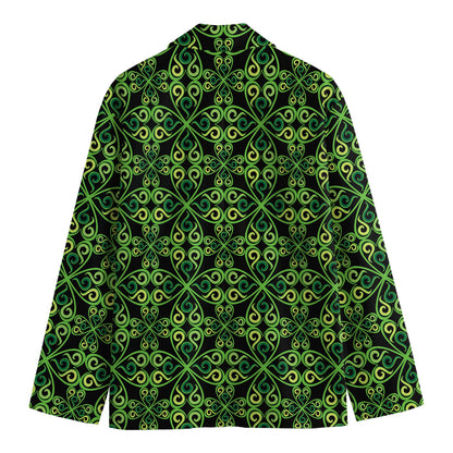Irish Celtic Symbol Pattern Print Men's Blazer