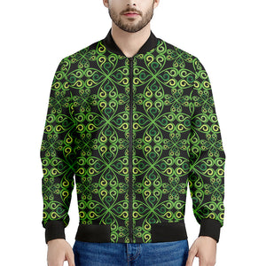 Irish Celtic Symbol Pattern Print Men's Bomber Jacket