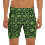 Irish Celtic Symbol Pattern Print Men's Long Boxer Briefs