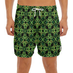 Irish Celtic Symbol Pattern Print Men's Split Running Shorts
