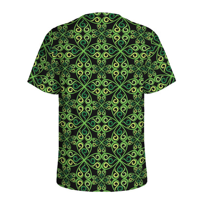 Irish Celtic Symbol Pattern Print Men's Sports T-Shirt