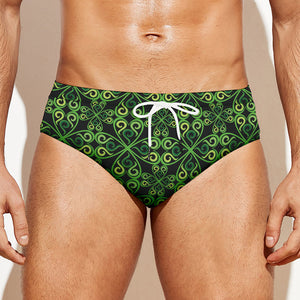 Irish Celtic Symbol Pattern Print Men's Swim Briefs