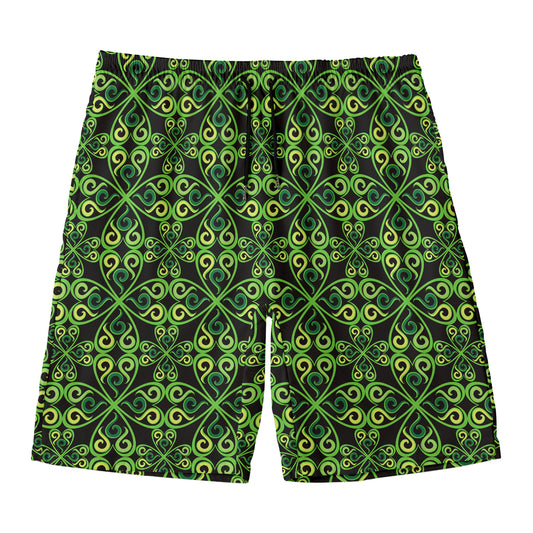 Irish Celtic Symbol Pattern Print Men's Swim Trunks