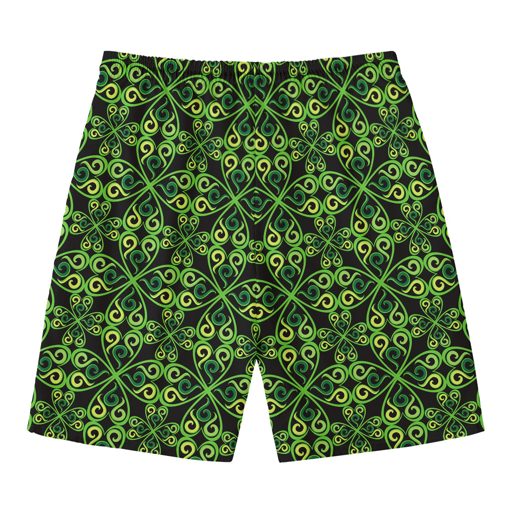 Irish Celtic Symbol Pattern Print Men's Swim Trunks