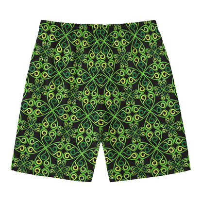Irish Celtic Symbol Pattern Print Men's Swim Trunks