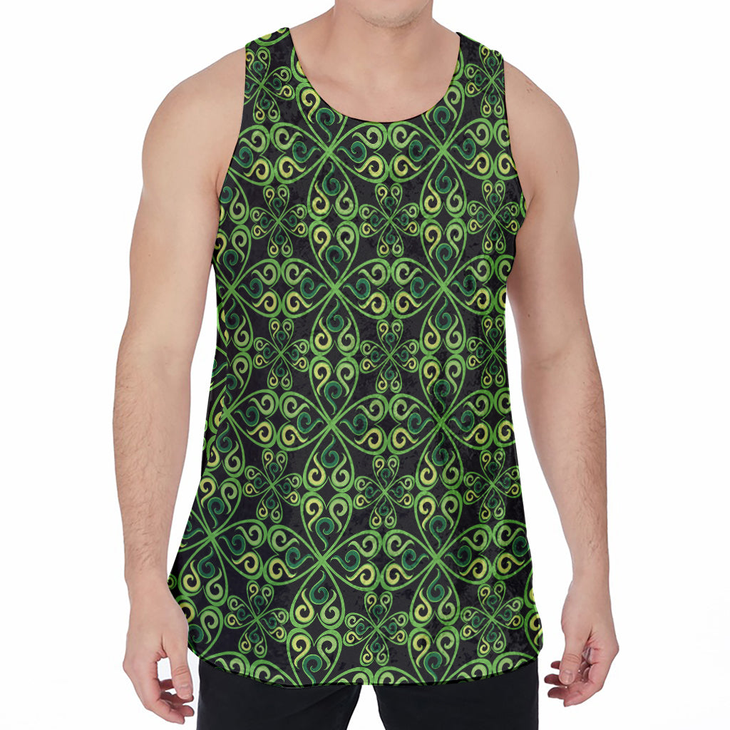 Irish Celtic Symbol Pattern Print Men's Velvet Tank Top