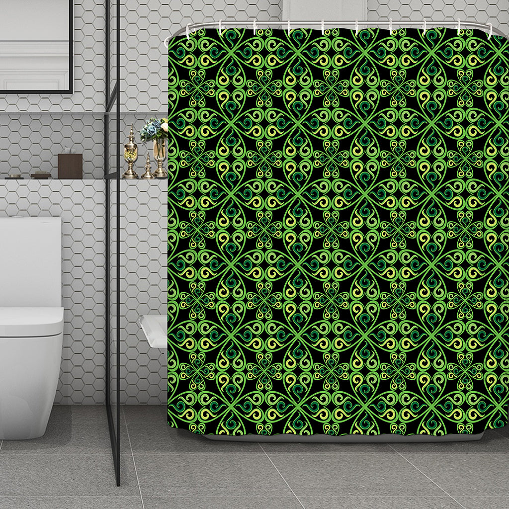 Irish Celtic Symbol Pattern Print Polyester Shower Curtain