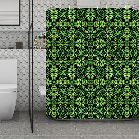 Irish Celtic Symbol Pattern Print Polyester Shower Curtain