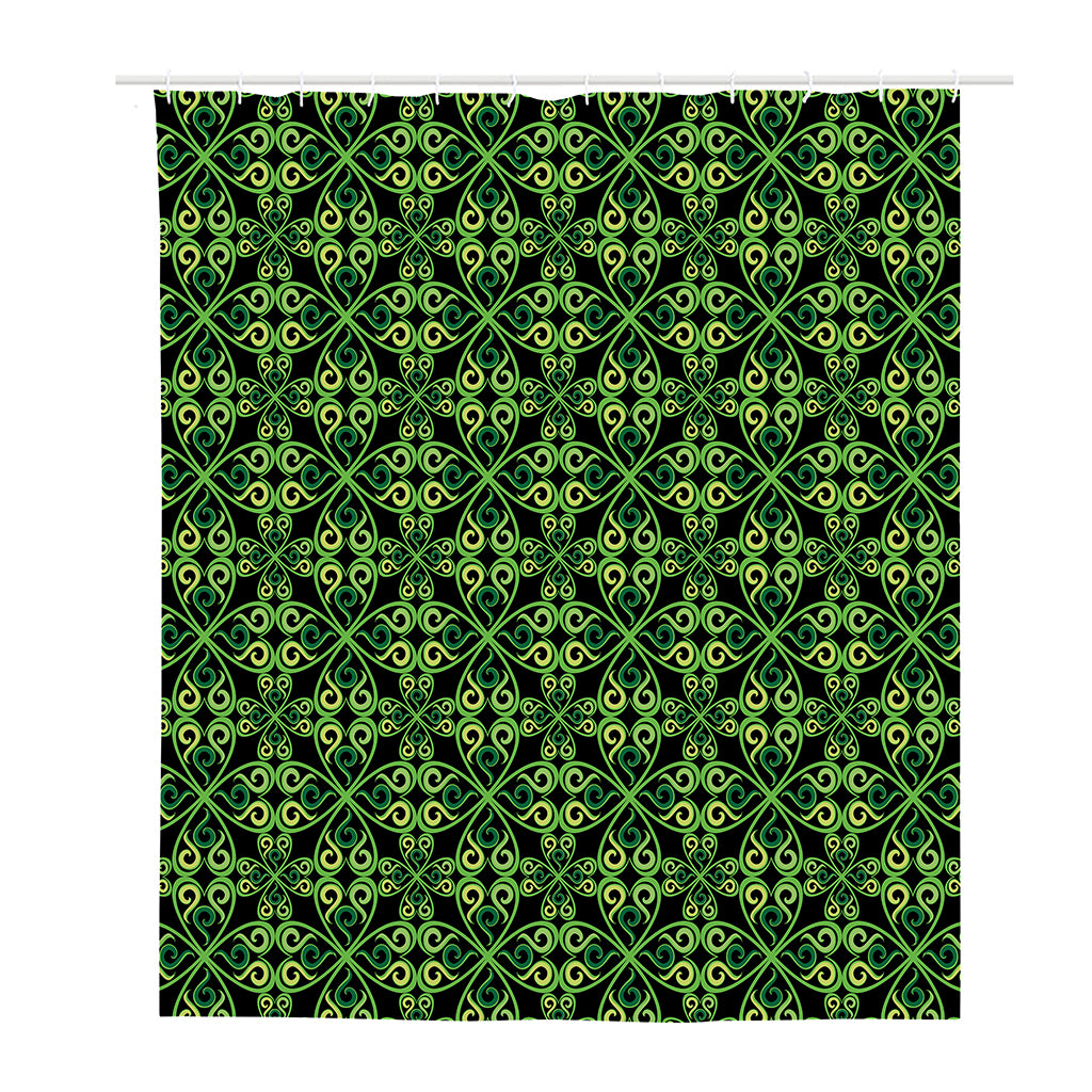 Irish Celtic Symbol Pattern Print Polyester Shower Curtain