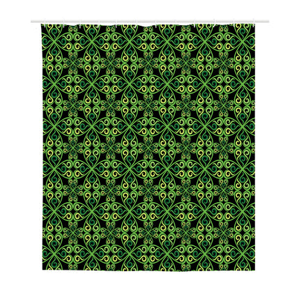 Irish Celtic Symbol Pattern Print Polyester Shower Curtain