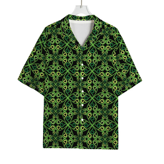 Irish Celtic Symbol Pattern Print Rayon Hawaiian Shirt