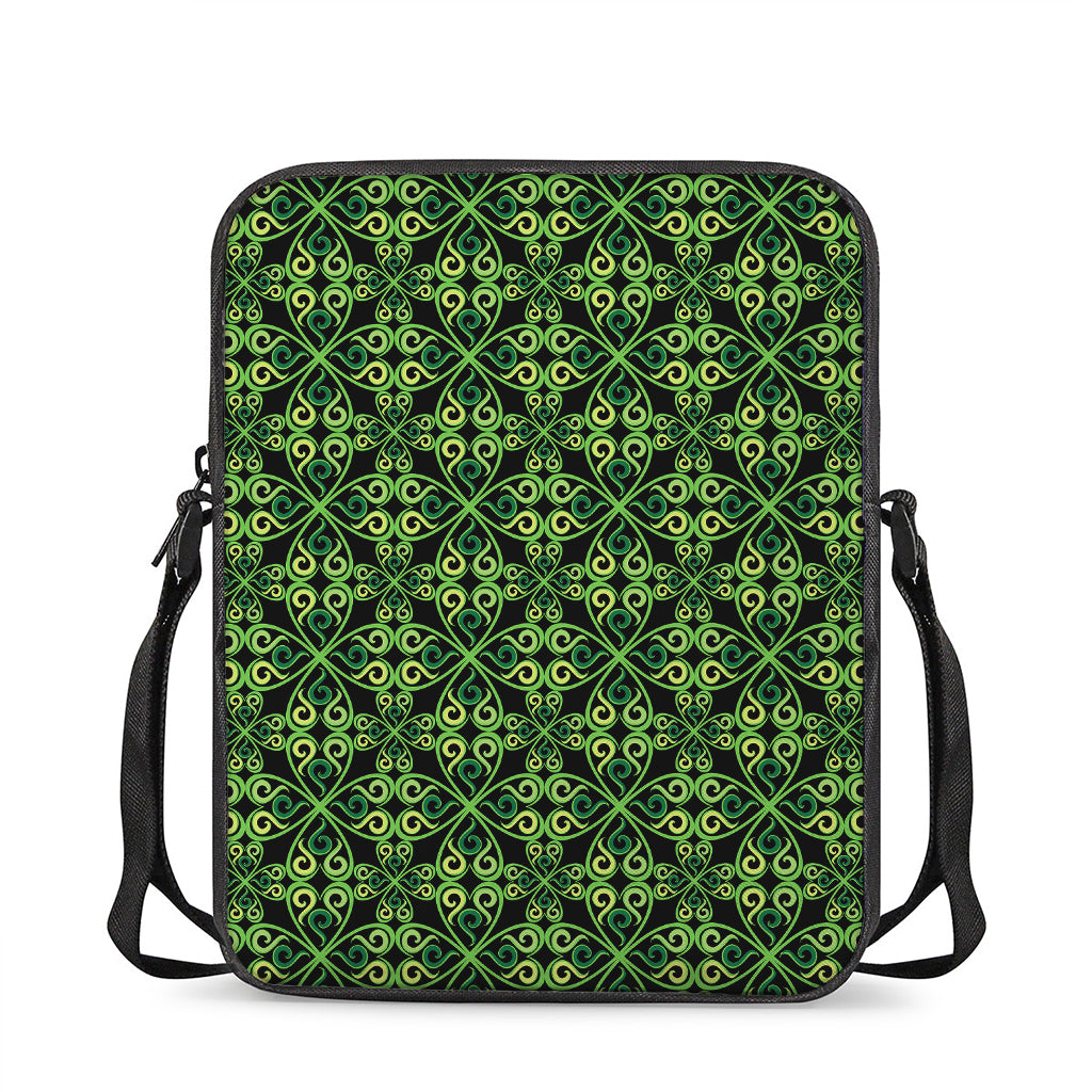 Irish Celtic Symbol Pattern Print Rectangular Crossbody Bag