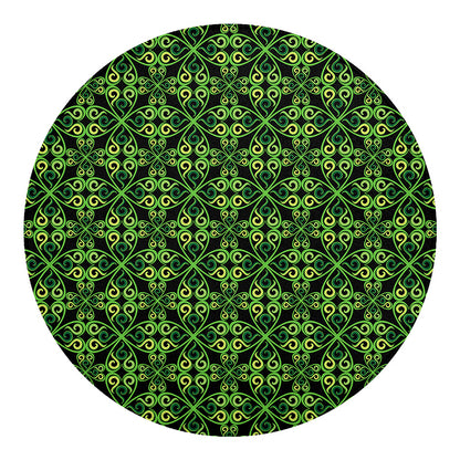 Irish Celtic Symbol Pattern Print Round Blanket