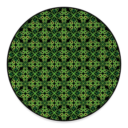 Irish Celtic Symbol Pattern Print Round Floor Mat