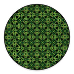 Irish Celtic Symbol Pattern Print Round Floor Mat