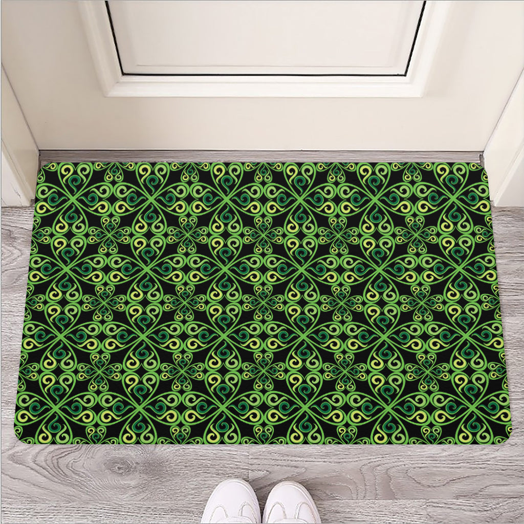 Irish Celtic Symbol Pattern Print Rubber Doormat