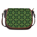 Irish Celtic Symbol Pattern Print Saddle Bag