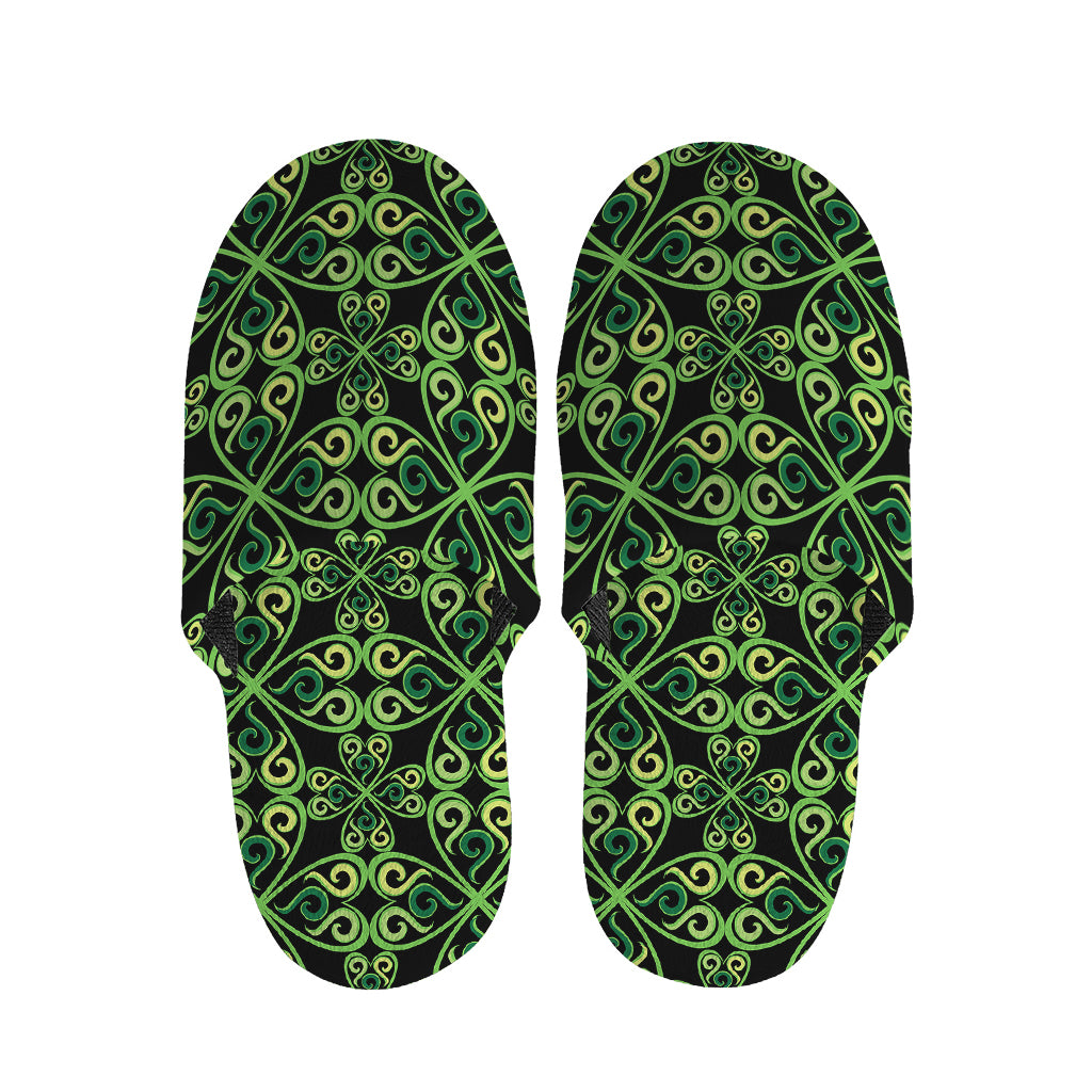Irish Celtic Symbol Pattern Print Slippers