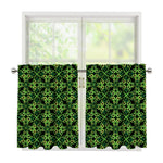Irish Celtic Symbol Pattern Print Tier Curtains