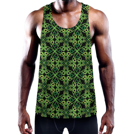 Irish Celtic Symbol Pattern Print Training Tank Top