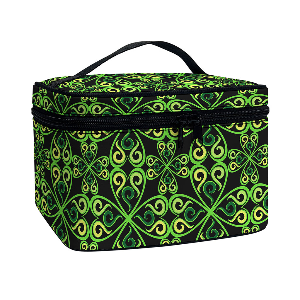 Irish Celtic Symbol Pattern Print Travel Makeup Bag